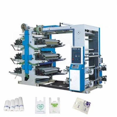 6 Koulè Flexo Flexographic Enpresyon machin